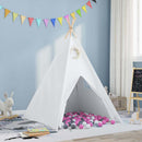 vidaXL Cort Teepee Alb 120 x 120 x 150 cm Țesătură și Plastic