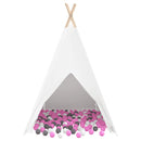 vidaXL Cort Teepee Alb 120 x 120 x 150 cm Țesătură și Plastic