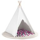 vidaXL Cort Teepee Alb 120 x 120 x 150 cm Țesătură și Plastic