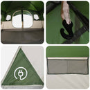 vidaXL Cort tunel verde 366 x 244 x 198 cm poliester si otel