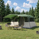 vidaXL Cort tunel verde 366 x 244 x 198 cm poliester si otel