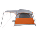 vidaXL Cort tunel cu acoperis gri si portocalie 366 x 244 x 198 cm