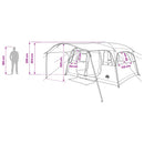 vidaXL Cort tunel albastru 427 x 305 x 205 cm poliester si otel