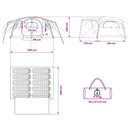 vidaXL Cort tunel albastru 427 x 305 x 205 cm poliester si otel