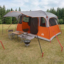 vidaXL Cort tunel cu acoperis gri si portocalie 427 x 305 x 205 cm