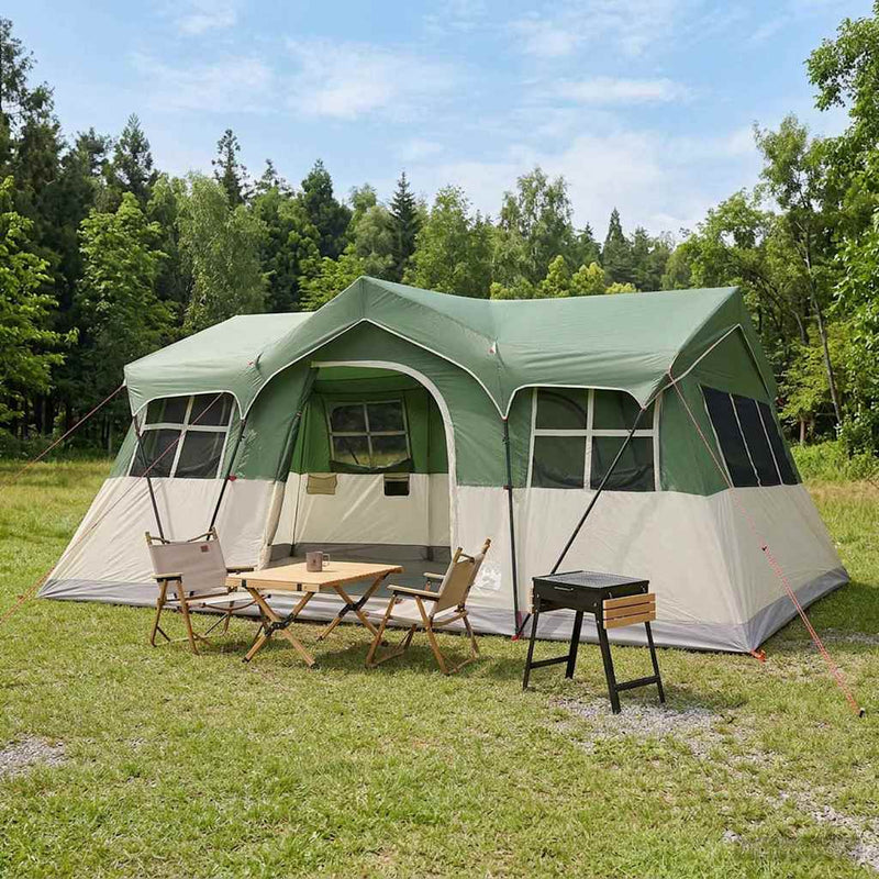 vidaXL Cort de familie verde 487 x 340 x 216 cm poliester si otel
