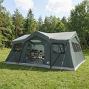 vidaXL Cort de familie verde army 487 x 340 x 216 cm poliester si otel