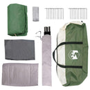 vidaXL Cort tunel verde 370 x 275 x 210 cm poliester si otel
