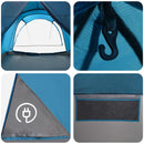 vidaXL Cort tunel albastru 370 x 275 x 210 cm poliester si otel