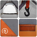 vidaXL Cort tunel cu acoperis gri si portocalie 370 x 275 x 210 cm