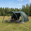 vidaXL Cort tunel verde army 370 x 275 x 210 cm poliester si otel