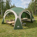 vidaXL Cort lateral verde 410 x 410 x 250 cm poliester si otel