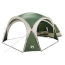 vidaXL Cort lateral verde 410 x 410 x 250 cm poliester si otel