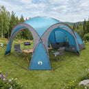 vidaXL Cort lateral albastru 410 x 410 x 250 cm poliester si otel