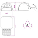 vidaXL Cort lateral albastru 410 x 410 x 250 cm poliester si otel