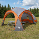 vidaXL Cort lateral cu acoperis gri si portocalie 410 x 410 x 250 cm