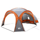 vidaXL Cort lateral cu acoperis gri si portocalie 410 x 410 x 250 cm