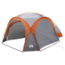 vidaXL Cort lateral cu acoperis gri si portocalie 410 x 410 x 250 cm