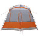 vidaXL Cort lateral cu acoperis gri si portocalie 410 x 410 x 250 cm