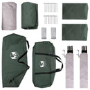 vidaXL Cort lateral  verde army 410 x 410 x 250 cm poliester si otel