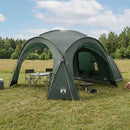 vidaXL Cort lateral  verde army 410 x 410 x 250 cm poliester si otel