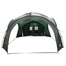 vidaXL Cort lateral  verde army 410 x 410 x 250 cm poliester si otel