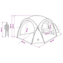 vidaXL Cort lateral  verde army 410 x 410 x 250 cm poliester si otel