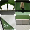 vidaXL Cort cabina verde 480 x 273 x 205 cm poliester si otel