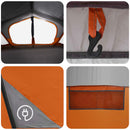 vidaXL Cort cabina cu acoperis gri si portocalie 480 x 273 x 205 cm