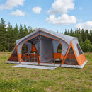 vidaXL Cort cabina cu acoperis gri si portocalie 480 x 273 x 205 cm