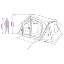 vidaXL Cort cabina cu acoperis gri si portocalie 480 x 273 x 205 cm