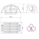 vidaXL Cort cabina cu acoperis gri si portocalie 480 x 273 x 205 cm