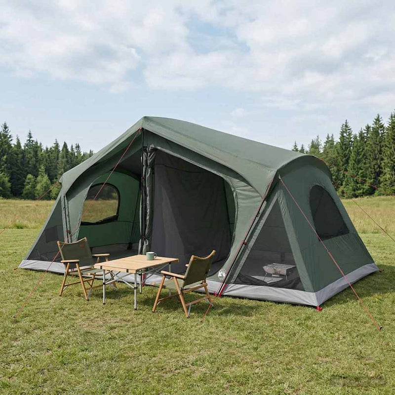 vidaXL Cort cabina verde army 480 x 273 x 205 cm poliester si otel