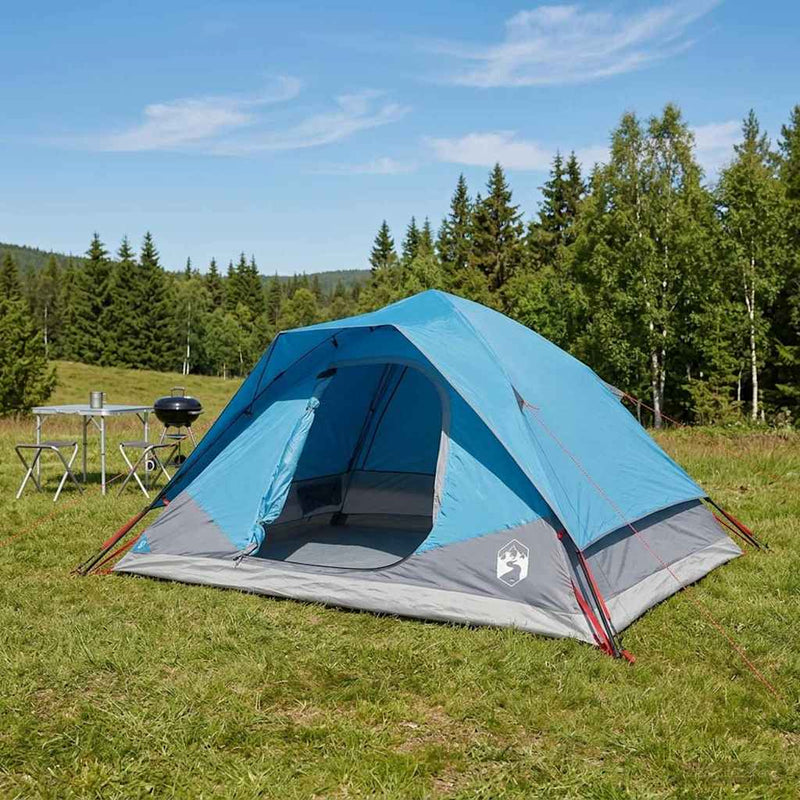 vidaXL Cort instant albastru 305 x 215 x 140 cm poliester si otel