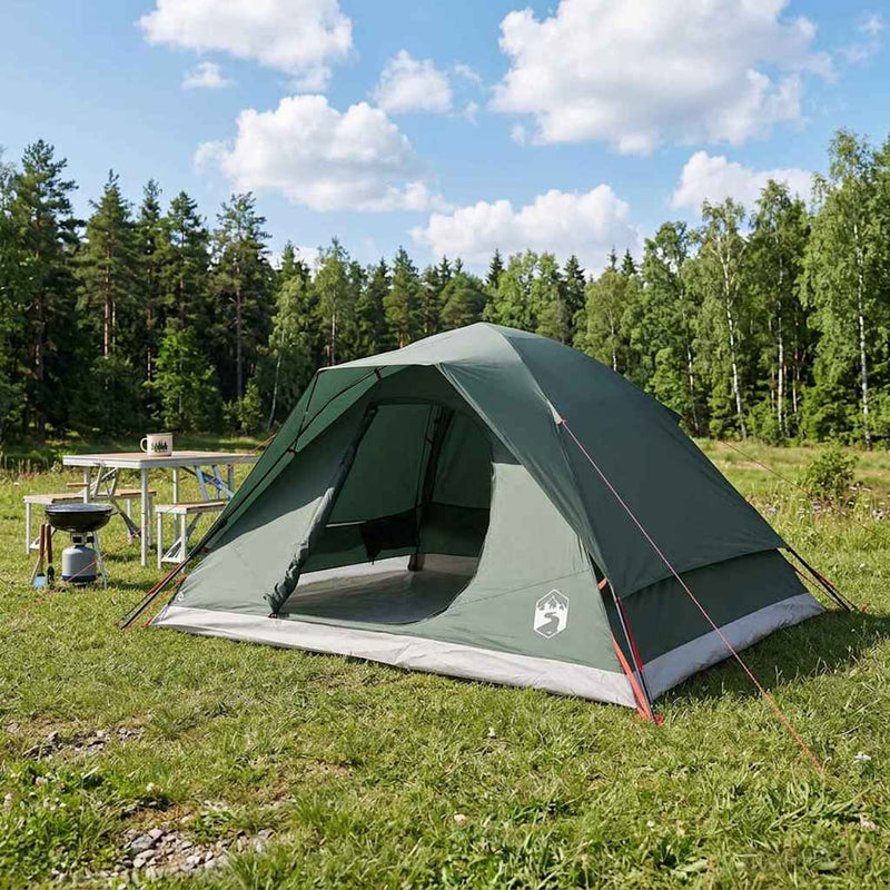 vidaXL Cort instant verde army 305 x 215 x 140 cm poliester si otel