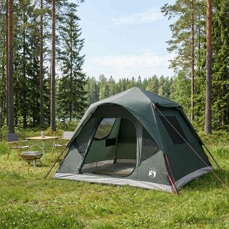 vidaXL Cort instant verde army 305 x 275 x 190 cm poliester si otel