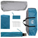 vidaXL Cort instant albastru 365 x 380 x 200 cm poliester si otel