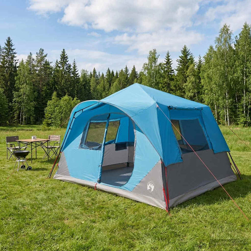 vidaXL Cort instant albastru 365 x 380 x 200 cm poliester si otel