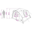 vidaXL Cort instant albastru 365 x 380 x 200 cm poliester si otel