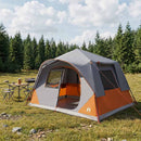 vidaXL Cort instant cu acoperis gri si portocalie 365 x 380 x 200 cm