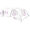 vidaXL Cort instant verde 365 x 280 x 200 cm poliester si otel