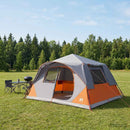 vidaXL Cort instant cu acoperis gri si portocalie 365 x 280 x 200 cm