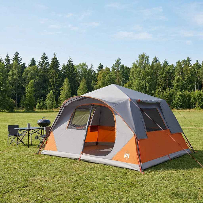 vidaXL Cort instant cu acoperis gri si portocalie 365 x 280 x 200 cm