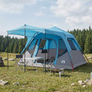 vidaXL Cort de familie albastru 305 x 275 x 190 cm poliester si otel