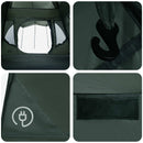 vidaXL Cort de familie verde army 305 x 275 x 190 cm poliester si otel