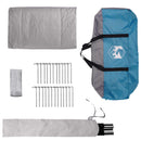 vidaXL Cort Tipi albastru 700 x 700 x 395 cm poliester si otel