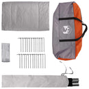 vidaXL Cort Tipi cu acoperis gri si portocalie 700 x 700 x 395 cm