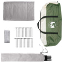 vidaXL Cort Tipi verde 800 x 800 x 430 cm poliester si otel