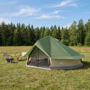 vidaXL Cort Tipi verde 800 x 800 x 430 cm poliester si otel