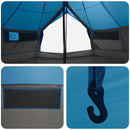 vidaXL Cort Tipi albastru 800 x 800 x 430 cm Poliester si otel